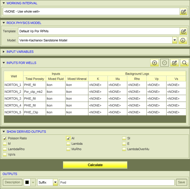 Multi-well forward and reverse RPM log prediction